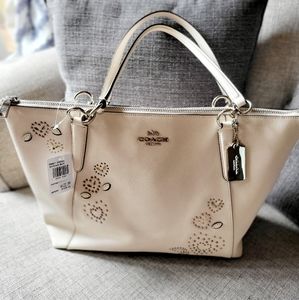 NWT Embroidered Coach Purse